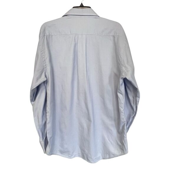 Bruli | Mens Blue White Long Sleeve Button Down Collar Dress Shirt 42 - Picture 2 of 7